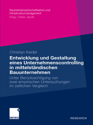 cover image of Entwicklung und Gestaltung eines Unternehmenscontrolling in mittelständischen Bauunternehmen